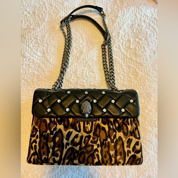 Kurt Geiger, Leather Leopard Medium Kensington Bag. - Picture 1 of 13
